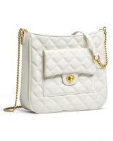 Vulkitty Crossbody Bag for Women Fashion Hobo Handbags Trendy Leather ladies Purse Shoulder Bag with Adjustable Strap (White)